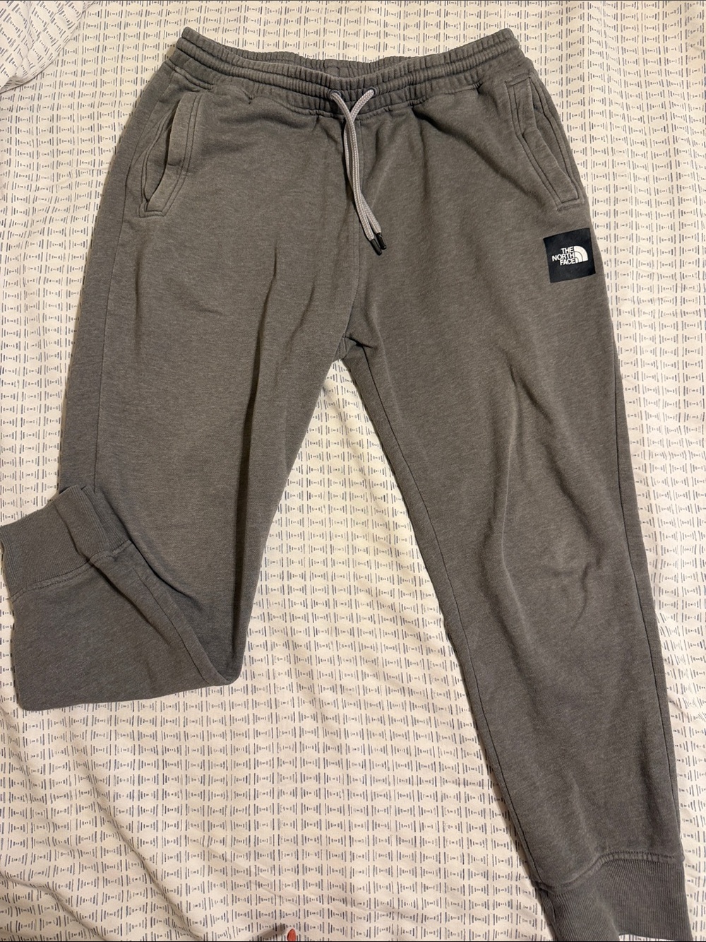 The North Face Men's Olive Gray Drawstring Joggers